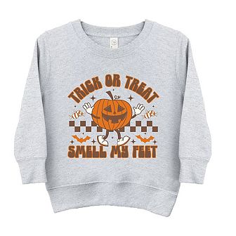 Smell My Feet Checkered Toddler Graphic Sweatshirt