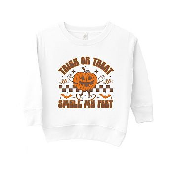 Smell My Feet Checkered Toddler Graphic Sweatshirt