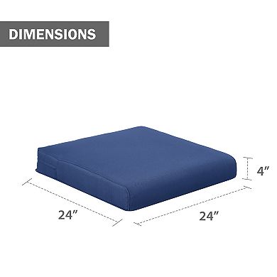 Aoodor Outdoor Chair Cushion W24''xd24'' Soft, Fade-resistant Polyester, Set Of 2