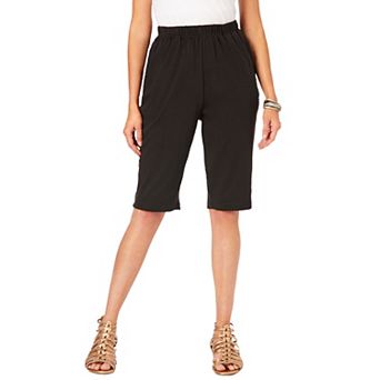 Roaman's Women's Plus Size Plus Size Soft Knit Pull-On Bermuda Short