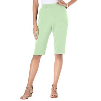 Roaman's Women's Plus Size Plus Size Soft Knit Pull-On Bermuda Short
