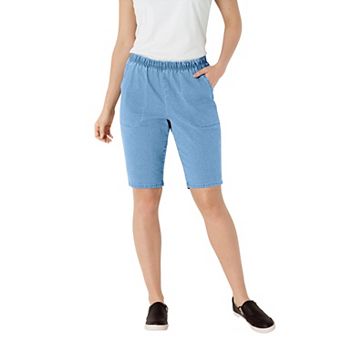 Woman Within Plus Size Fineline Denim Short