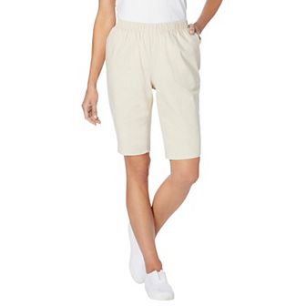 Woman Within Plus Size Fineline Denim Short