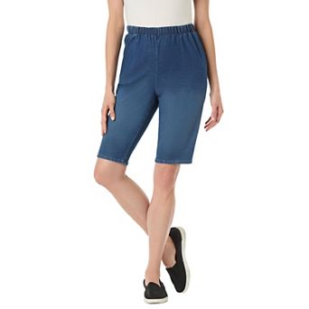 Woman Within Plus Size Fineline Denim Short