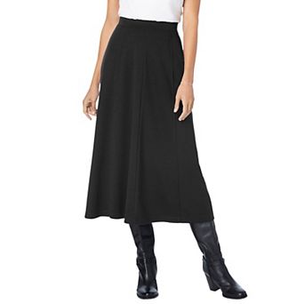 Woman Within Plus Size Petite Ponte Knit A-Line Skirt