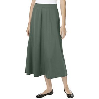 Woman Within Plus Size Petite Ponte Knit A-Line Skirt