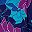 Navy Lined Floral