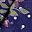 Navy Floral Dot