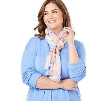Woman Within Women's Plus Size Lightweight Scarf