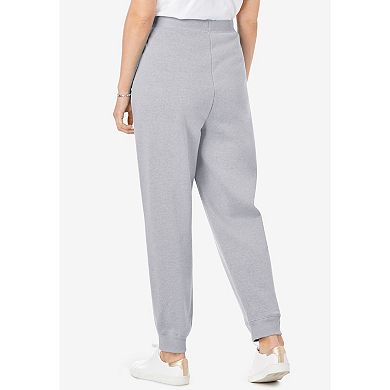 Woman Within Plus Size Better Fleece Jogger Sweatpant