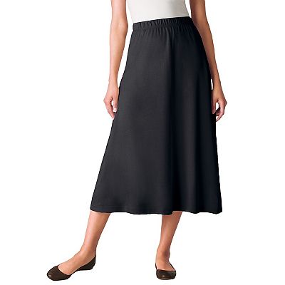 Woman Within Women s Plus Size Petite 7 day Knit A line Skirt