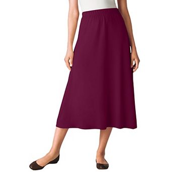 Woman Within Plus Size Petite 7-Day Knit A-Line Skirt
