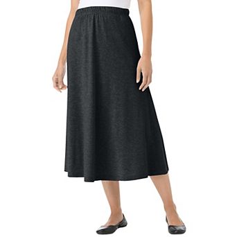Woman Within Plus Size Petite 7-Day Knit A-Line Skirt