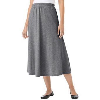Woman Within Plus Size Petite 7-Day Knit A-Line Skirt