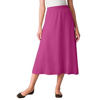 Woman Within Plus Size Petite 7-Day Knit A-Line Skirt