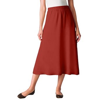 Woman Within Plus Size Petite 7-Day Knit A-Line Skirt