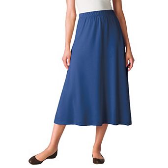 Woman Within Plus Size Petite 7-Day Knit A-Line Skirt