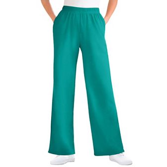 Woman Within Plus Size Petite 7-Day Knit Wide-Leg Pull-On Pants