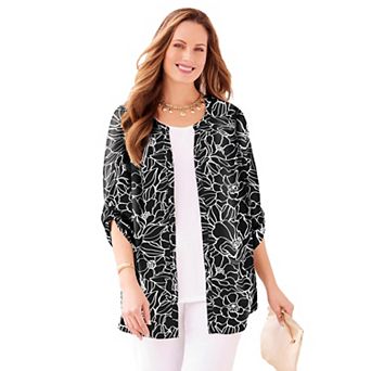 Catherines Women's Plus Size Petite Breezeway Georgette Blouse