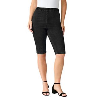 Roaman's Women's Plus Size Plus Size Comfort Stretch Bermuda Jean Short