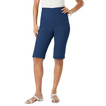 Roaman's Women's Plus Size Comfort Stretch Bermuda Jean Short