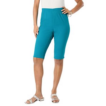 Roaman's Women's Plus Size Plus Size Comfort Stretch Bermuda Jean Short