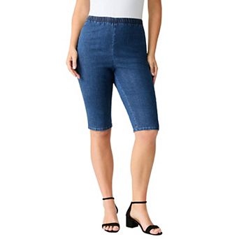 Roaman's Women's Plus Size Plus Size Comfort Stretch Bermuda Jean Short