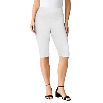 Roaman's Women's Plus Size Plus Size Comfort Stretch Bermuda Jean Short