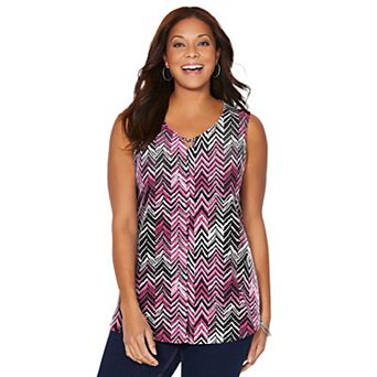 Catherines Women's Plus Size Petite Crisscross Timeless Tank