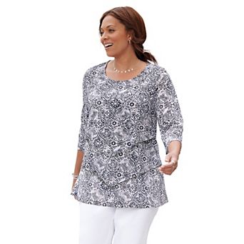 Catherines Women's Plus Size Poetry Tiered Tee