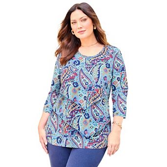 Catherines Women's Plus Size Poetry Tiered Tee