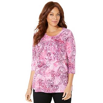 Catherines Women's Plus Size Poetry Tiered Tee