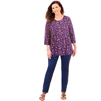 Catherines Women's Plus Size Poetry Tiered Tee