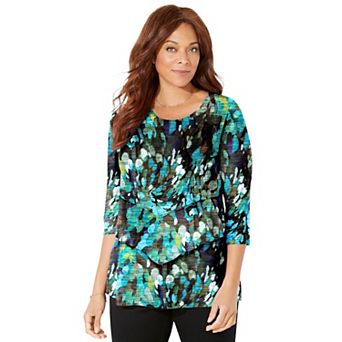 Catherines Women's Plus Size Poetry Tiered Tee