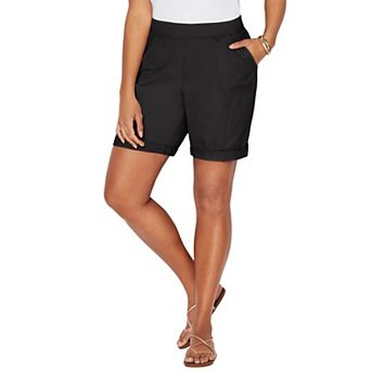 Catherines Women's Plus Size Stretch Knit Waist Cargo Short