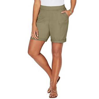 Catherines Women's Plus Size Stretch Knit Waist Cargo Short