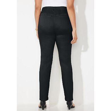 Catherines Women's Plus Size Sateen Stretch Pant