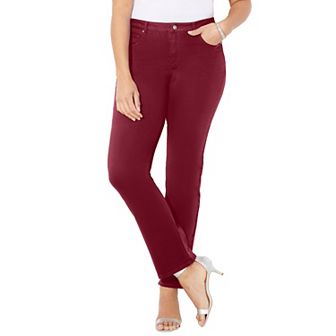 Catherines Women's Plus Size Tall Sateen Stretch Pant