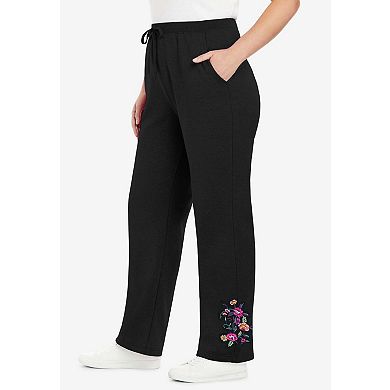 Woman Within Plus Size Petite Better-Fleece Pull-On Drawstring Sweatpants