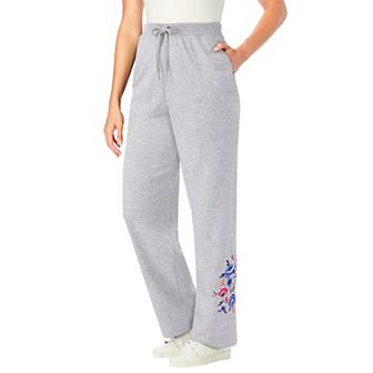 Woman Within Plus Size Petite Better-Fleece Pull-On Drawstring Sweatpants