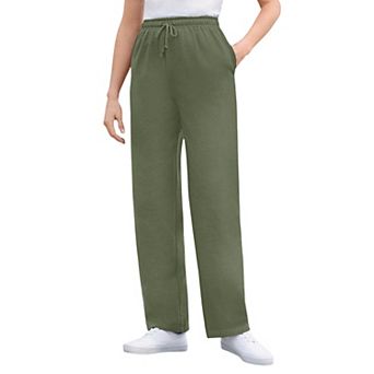 Woman Within Plus Size Petite Better-Fleece Pull-On Drawstring Sweatpants