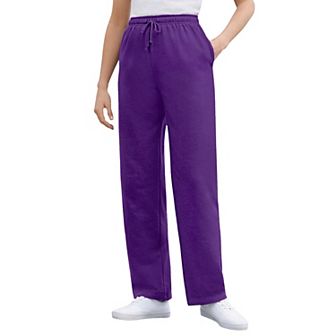 Woman Within Plus Size Petite Better-Fleece Pull-On Drawstring Sweatpants