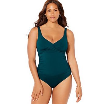Swimsuits for All Women's V-Neck One Piece Swimsuit