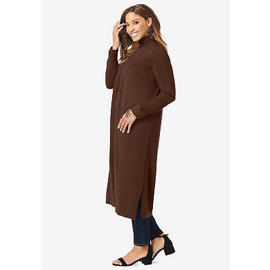 Jessica London Women's Plus Size Fine Gauge Duster Cardigan
