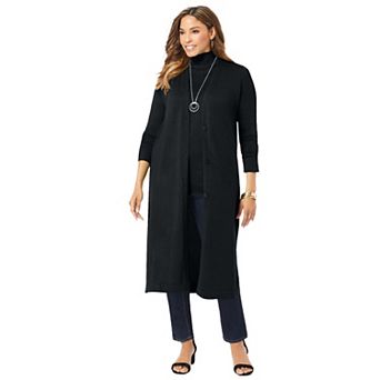 Jessica London Women's Plus Size Fine Gauge Duster Cardigan