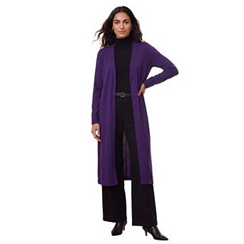 Jessica London Women's Plus Size Fine Gauge Duster Cardigan