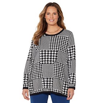 Catherines Women's Plus Size Liz&Me Patterned Pullover Sweater