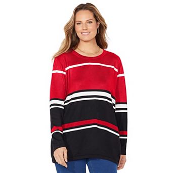 Catherines Women's Plus Size Liz&Me Patterned Pullover Sweater