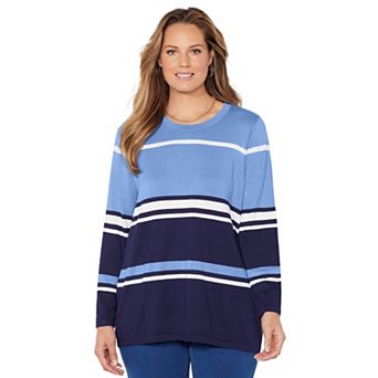 Catherines Women's Plus Size Liz&Me Patterned Pullover Sweater