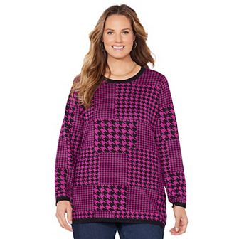 Catherines Women's Plus Size Liz&Me Patterned Pullover Sweater